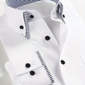 Mens Formal Classic Style Pointed Collar Button-Up Front Regular Fit Shirt