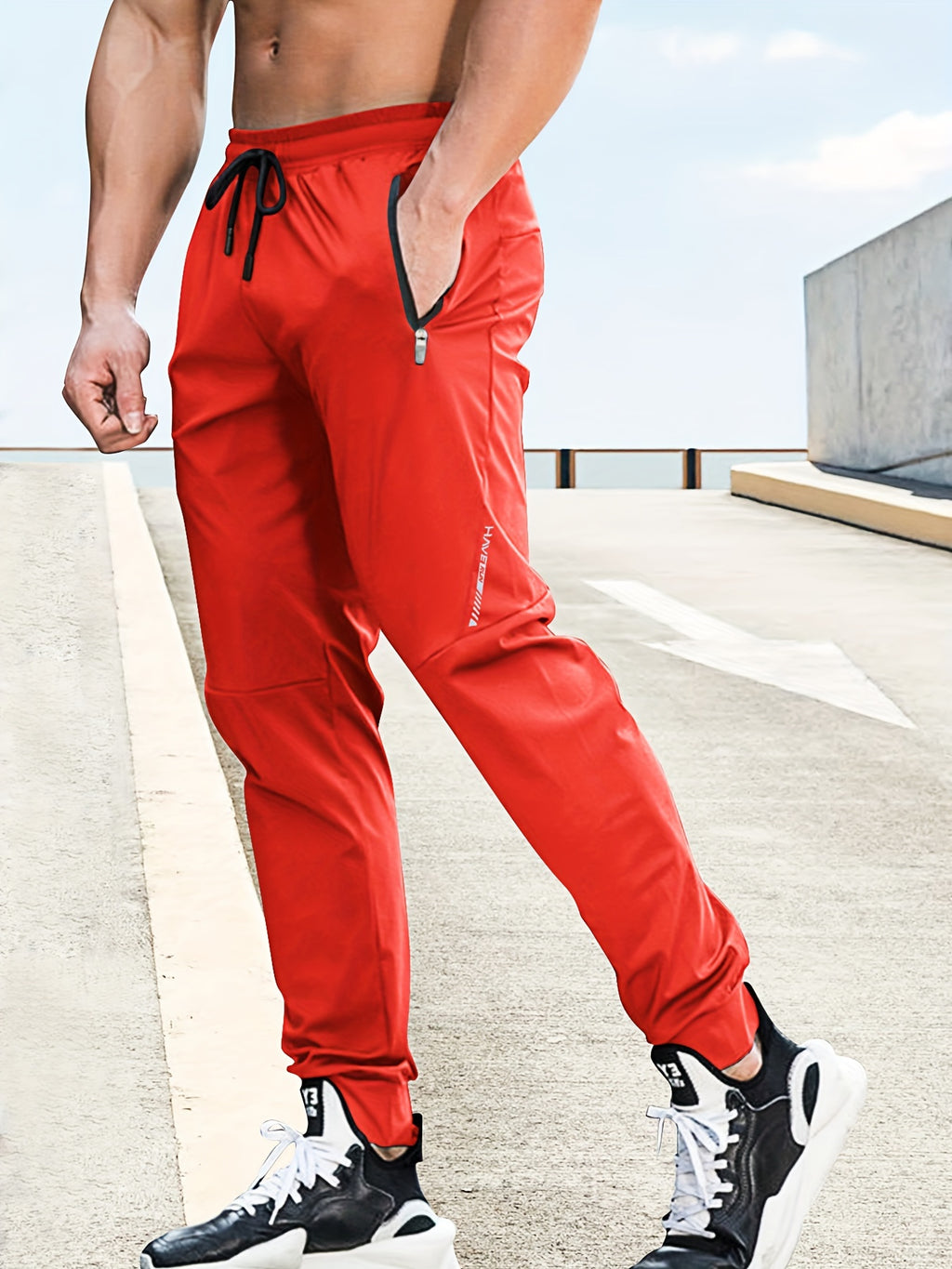Mens Casual Drawstring Loose Fit Joggers