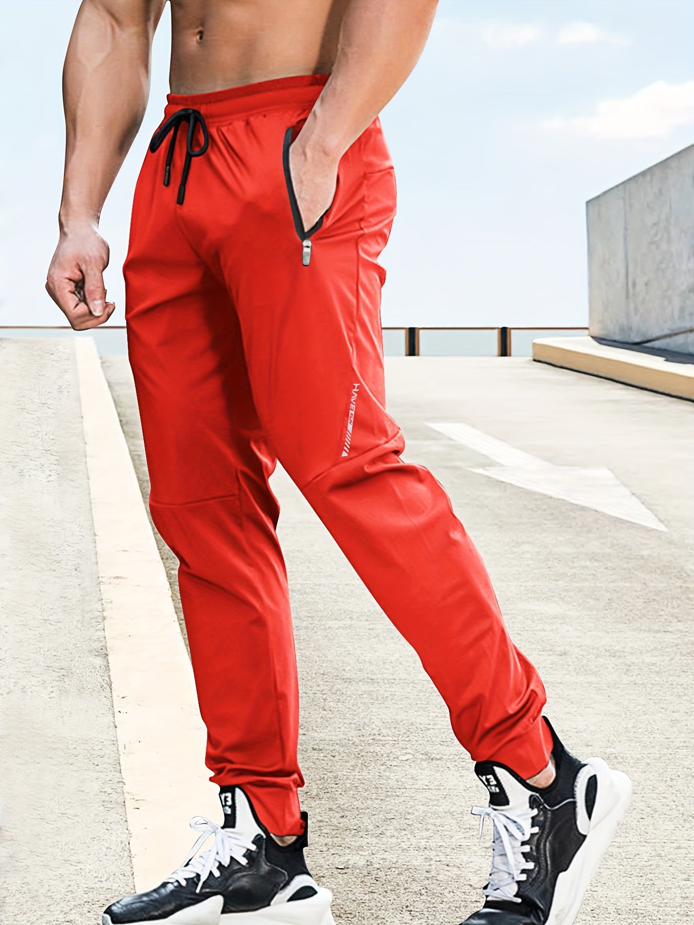 Mens Casual Drawstring Loose Fit Joggers