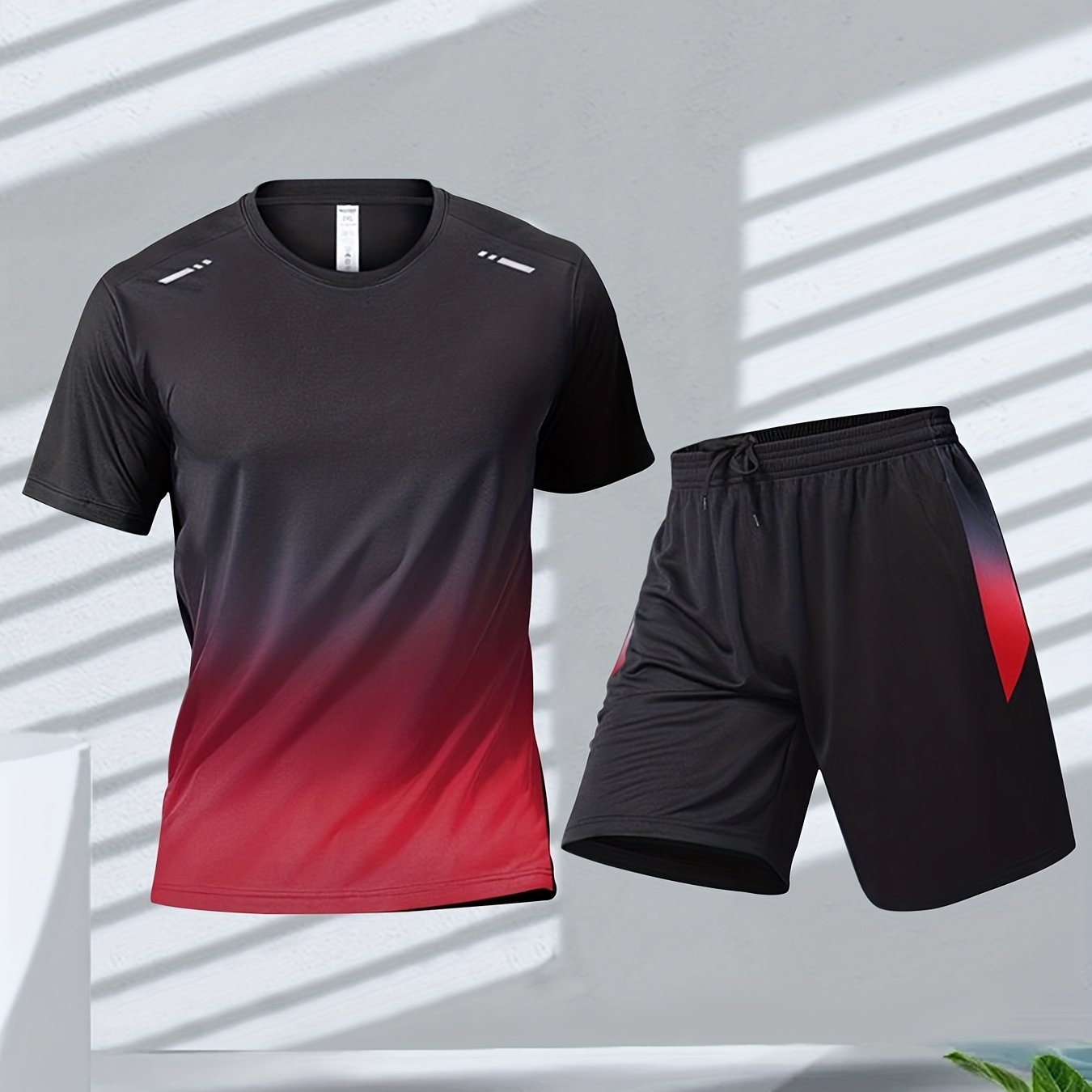 Mens Short Sleeve Training Running Quick Dry Set