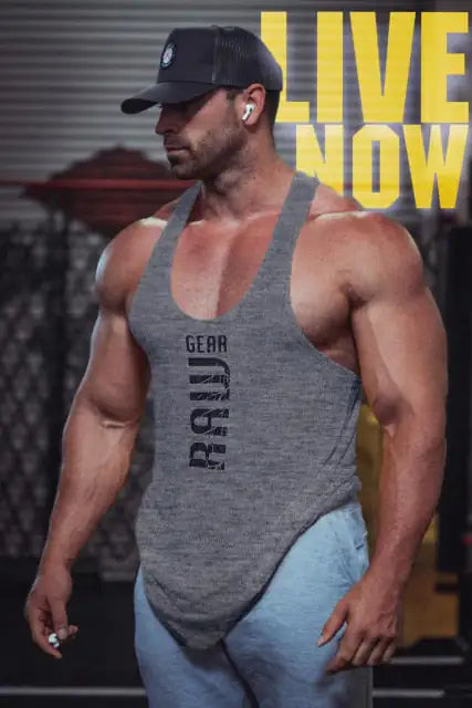 Mens Muscle Fit  Sleeveless Cotton Gym Tank Tops