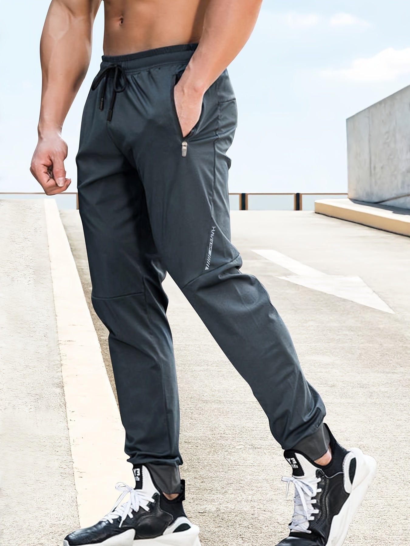 Mens Casual Drawstring Loose Fit Joggers