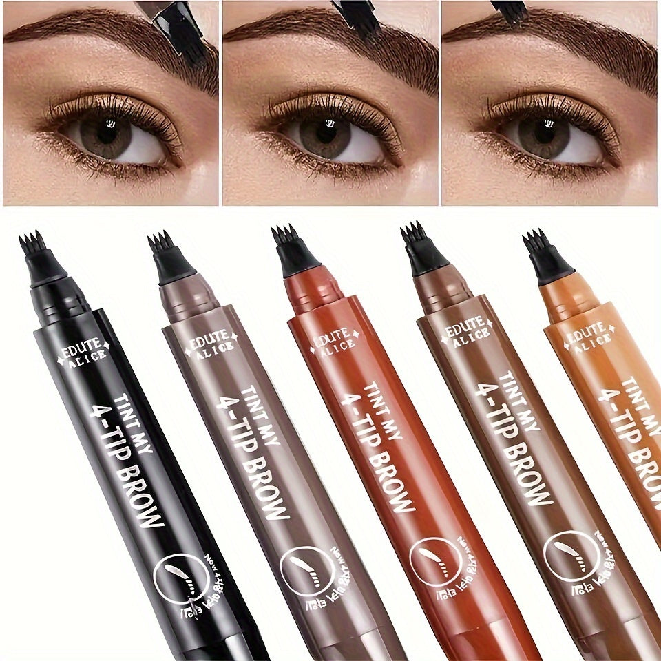 4-Tip Precise Fine Stroke Long Lasting Magic Eyebrow Pencil