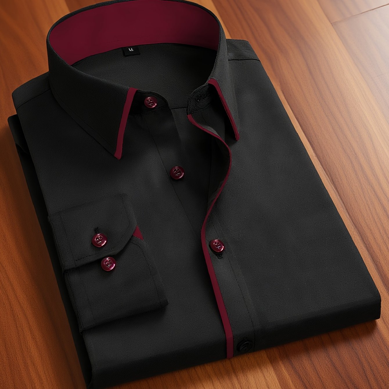 Mens Classic Formal Wrinkle-Resistant Business Long-Sleeve Button-Up Shirt