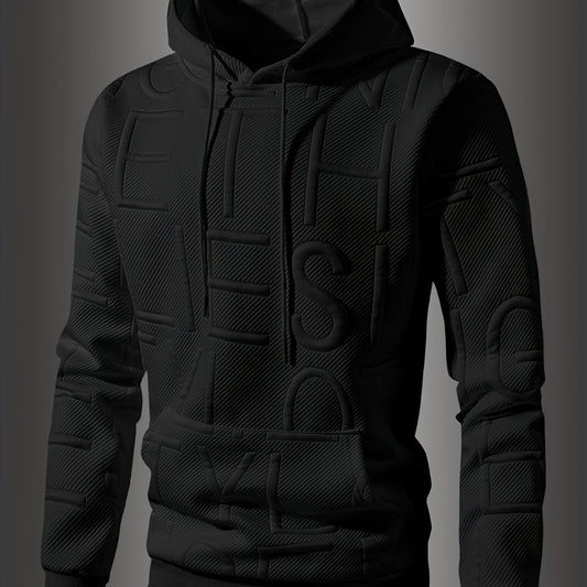 Mens Casual Oversized Hooded Long Sleeve Kangaroo Pocket Sweatshirt