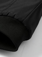 Mens Casual Solid Zip-Up Stand Collar Windbreaker Thermal Quilted Jacket