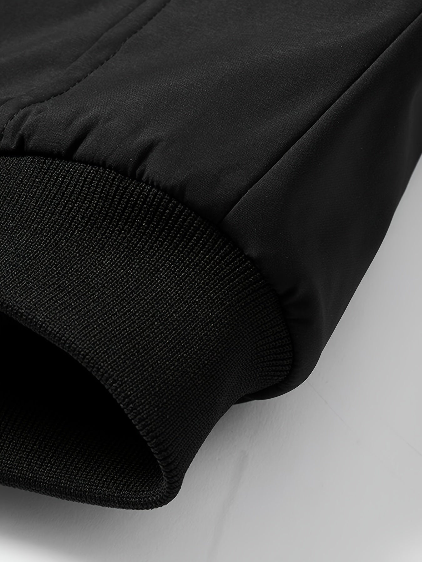 Mens Casual Solid Zip-Up Stand Collar Windbreaker Thermal Quilted Jacket