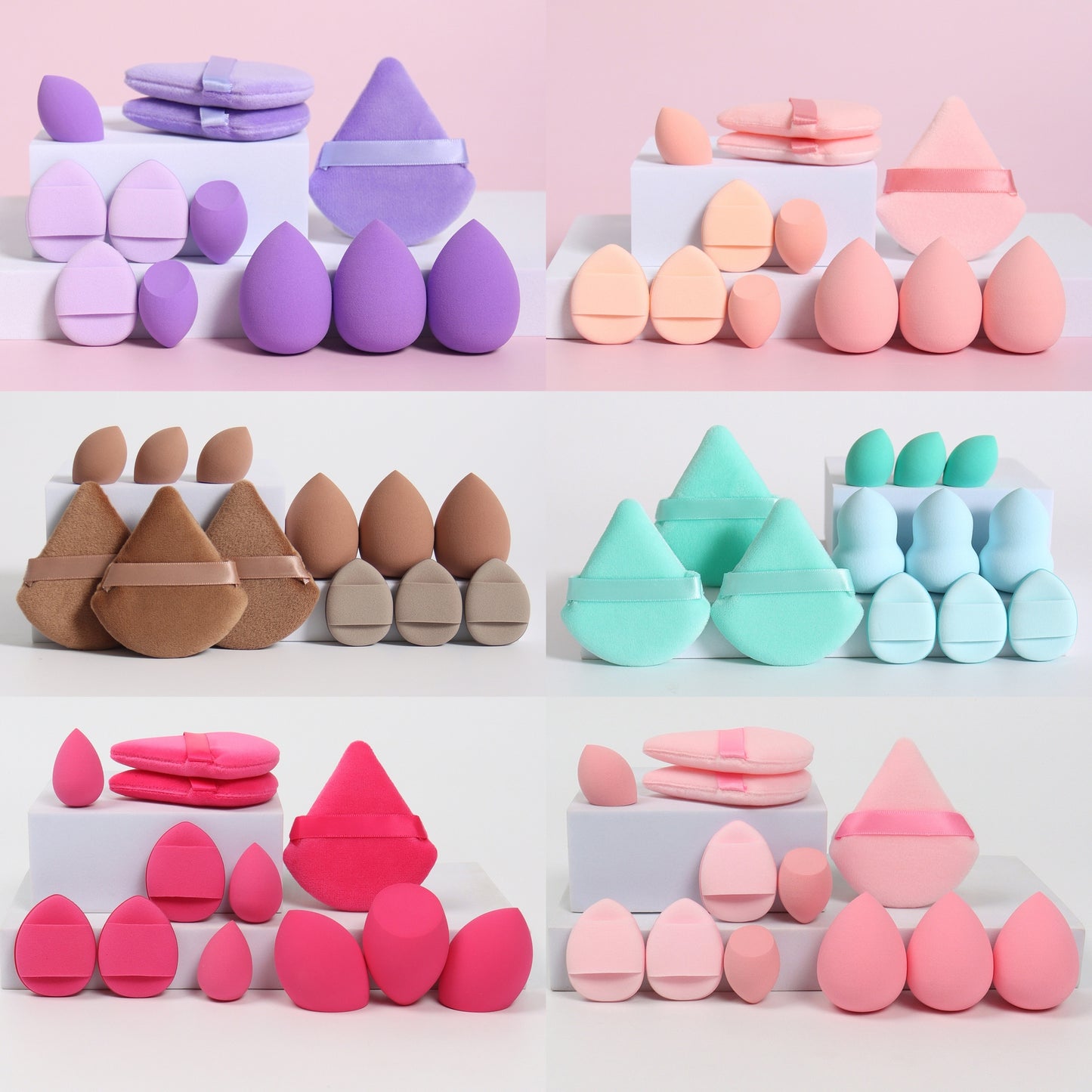 12 Piece All Purpose Makeup Beauty Blend Sponge Puff Set