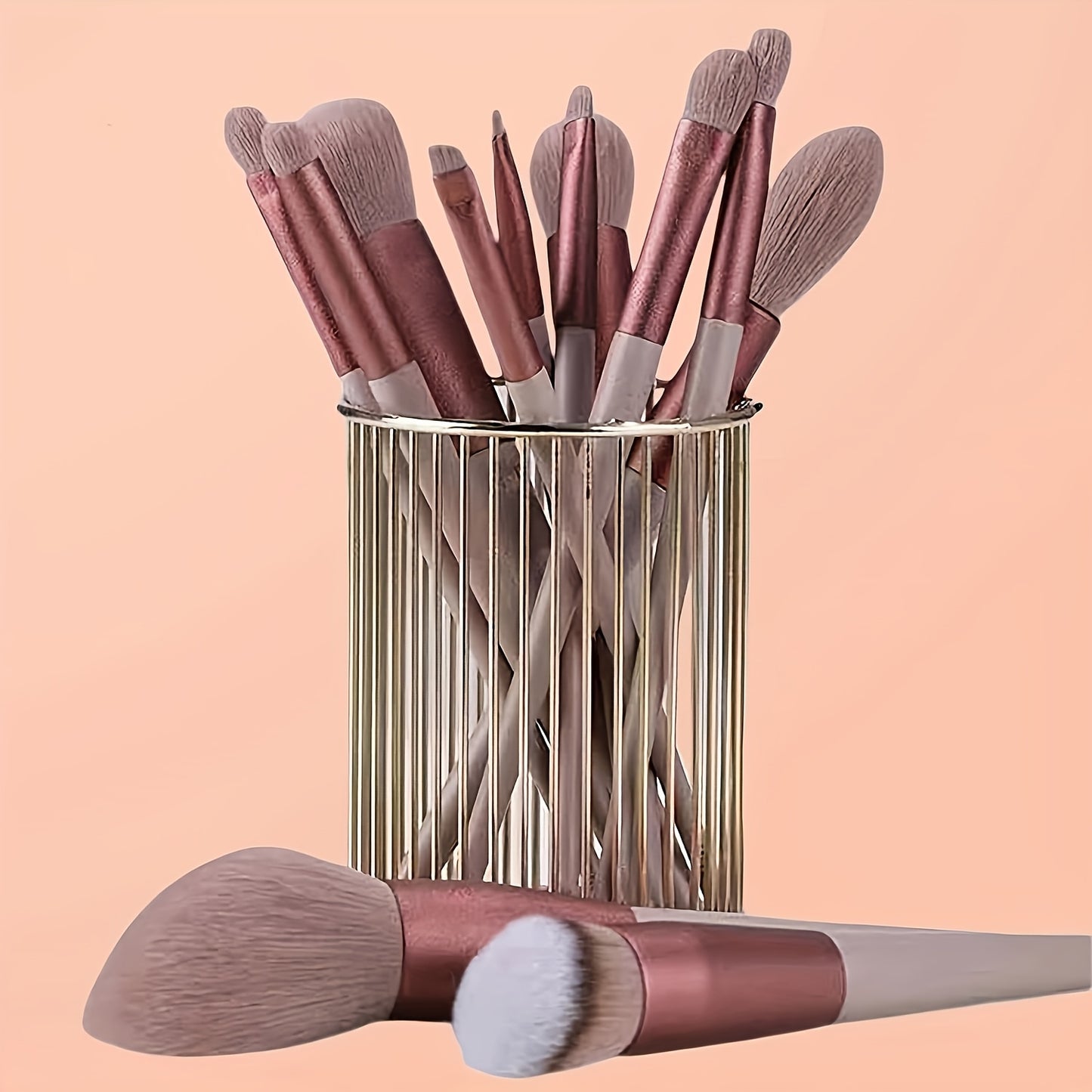 Luxury 13pcs Makeup Brush Set Soft Synthetic Bristles With Travel Bag