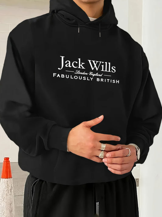 Mens Jack Wills Stylish Comfortable Fit Long Sleeves Hooded Drawstring Pullover Top