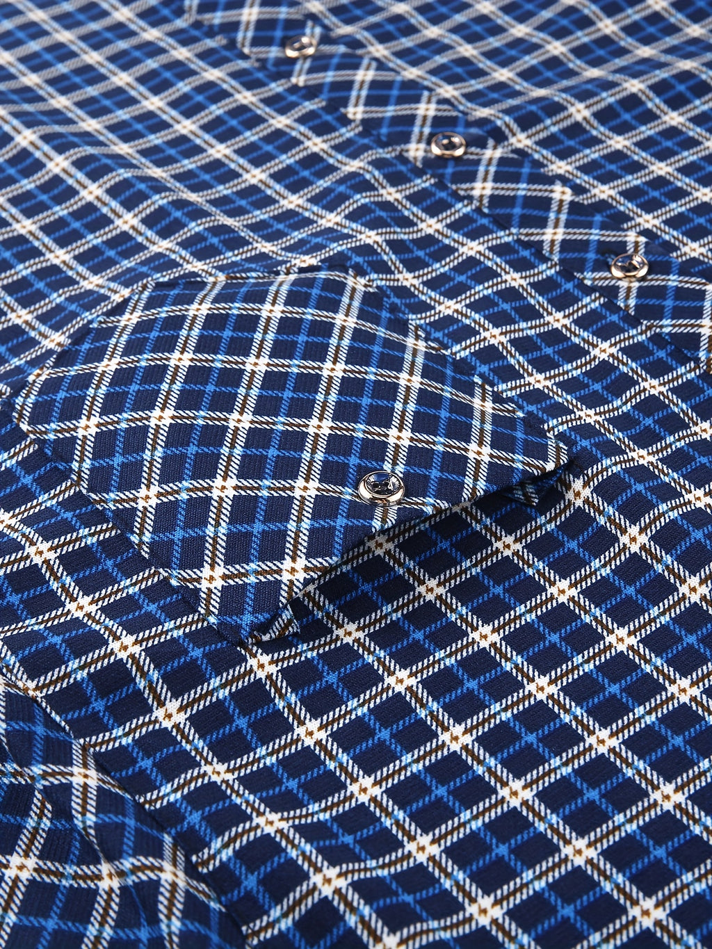 Mens Casual 2 Pcs Short Sleeve Plaid Button-Up Shirts