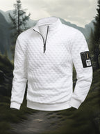 Mens Casual Long Sleeve Loose Fit Round Neck Breathable Knit Sweatshirt