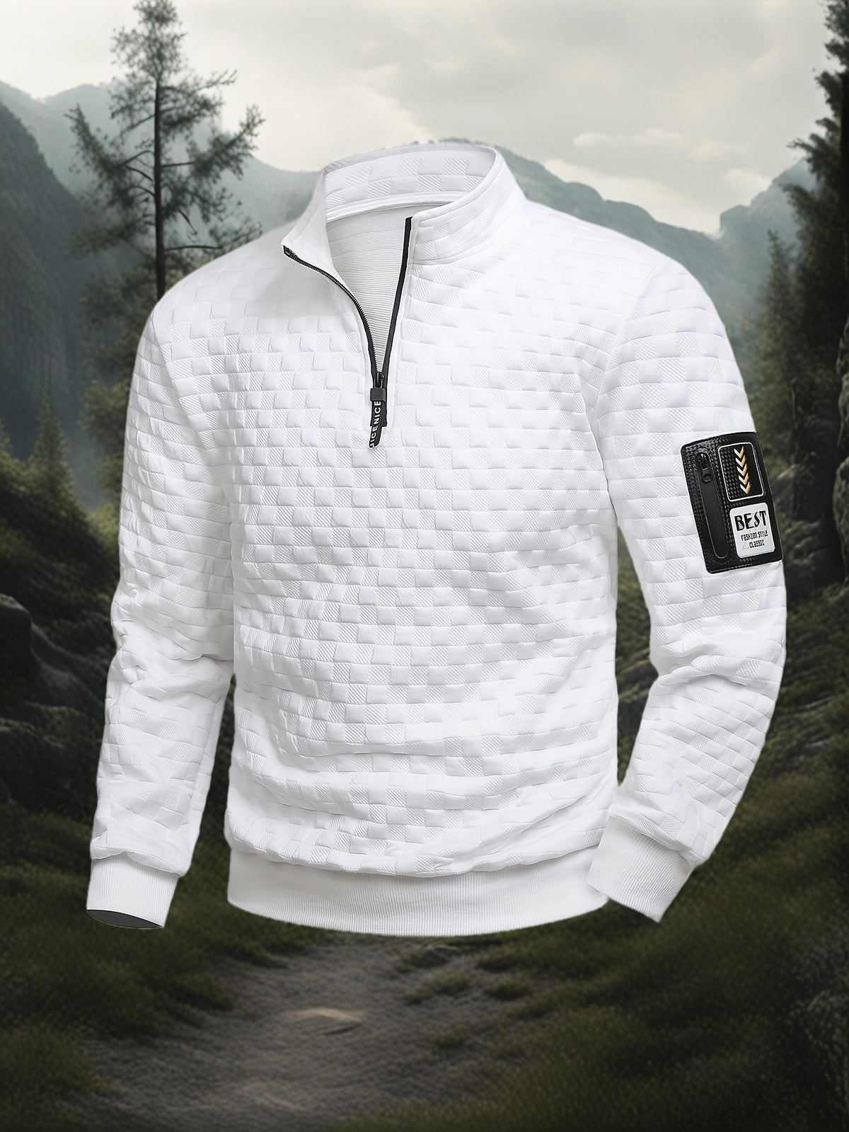 Mens Casual Long Sleeve Loose Fit Round Neck Breathable Knit Sweatshirt