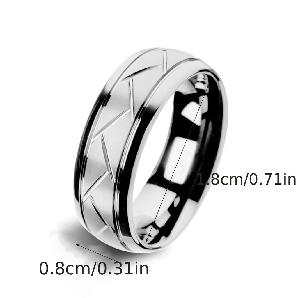 Mens Classic Stainless Steel Ring