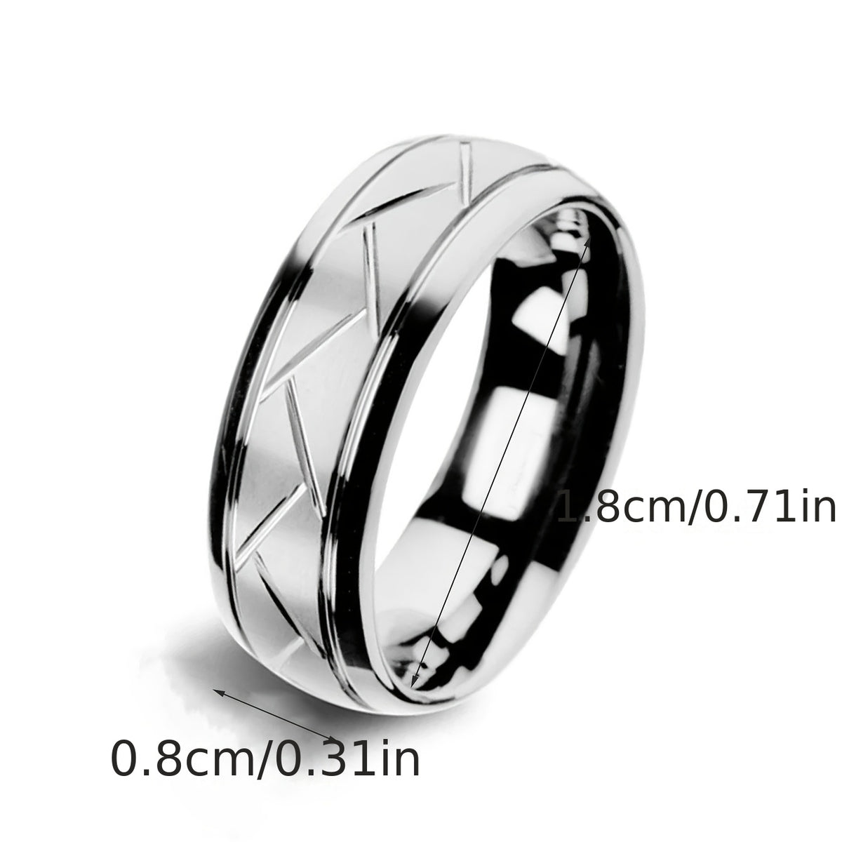 Mens Classic Stainless Steel Ring