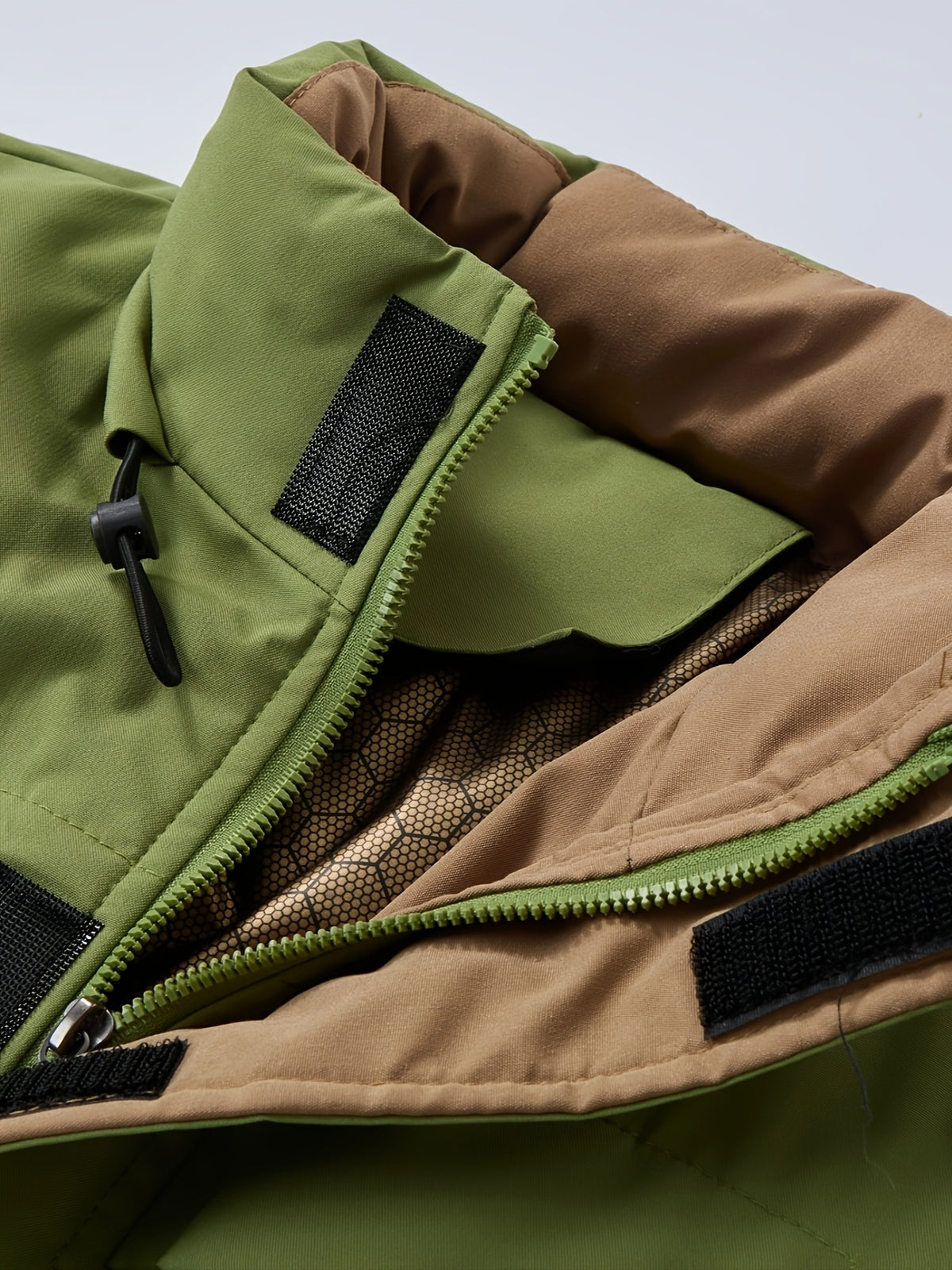 Mens Heavy-Duty Full-Zip Closure Stand Collar Windproof Loose-Fit Puffer Jacket