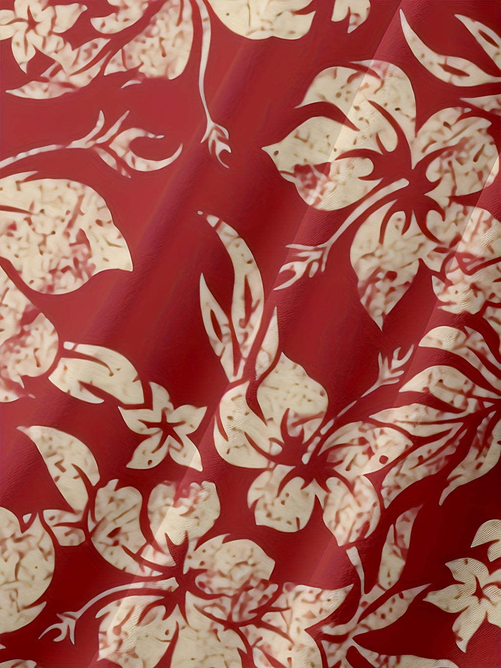 Mens Casual Lightweight Breathable Lapel Hawaiian Tropical Floral Print  Shirt