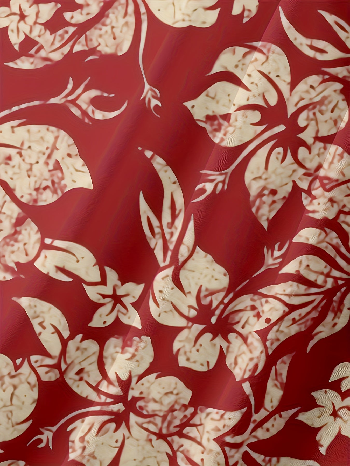 Mens Casual Lightweight Breathable Lapel Hawaiian Tropical Floral Print  Shirt
