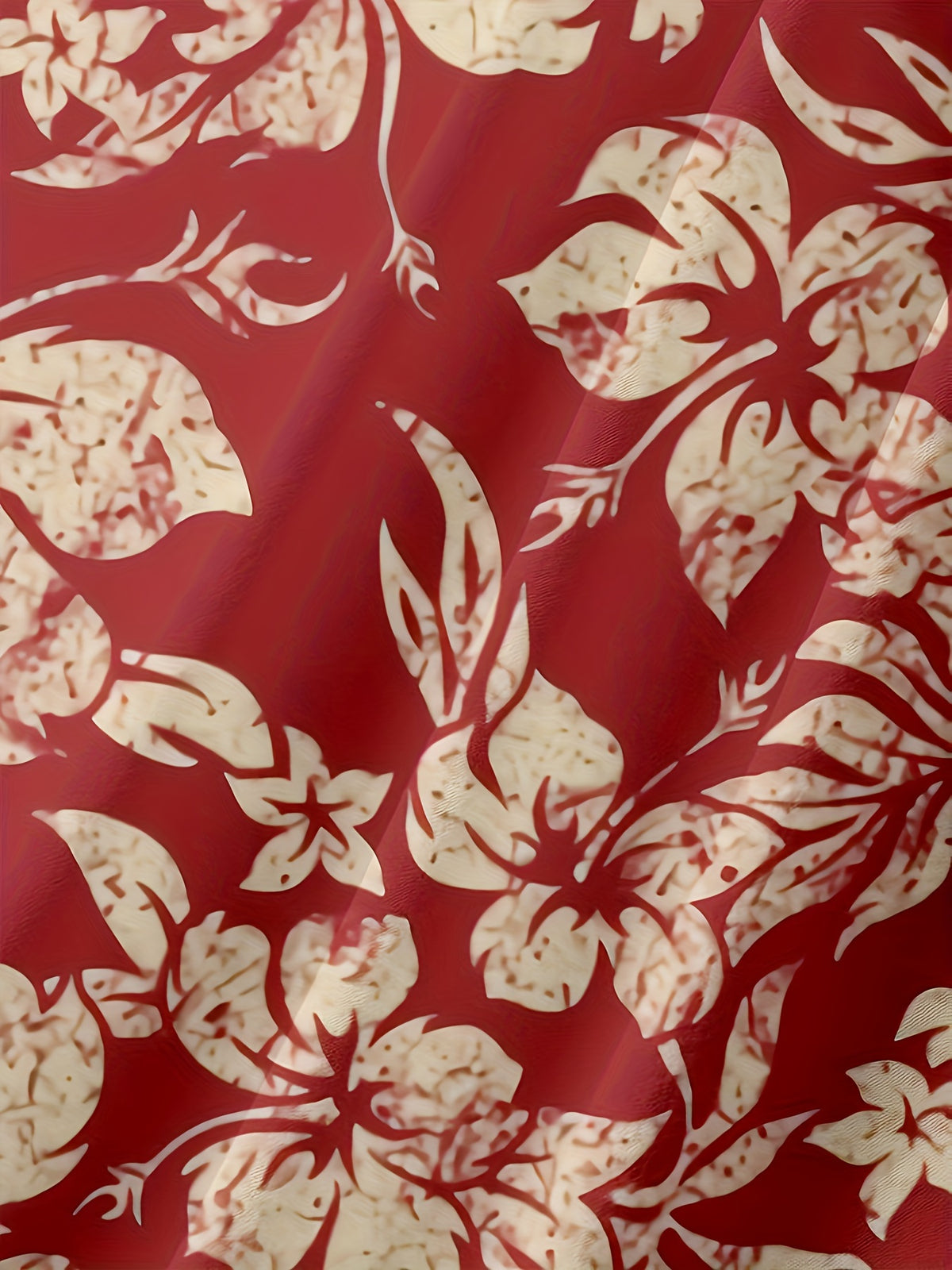 Mens Casual Lightweight Breathable Lapel Hawaiian Tropical Floral Print  Shirt
