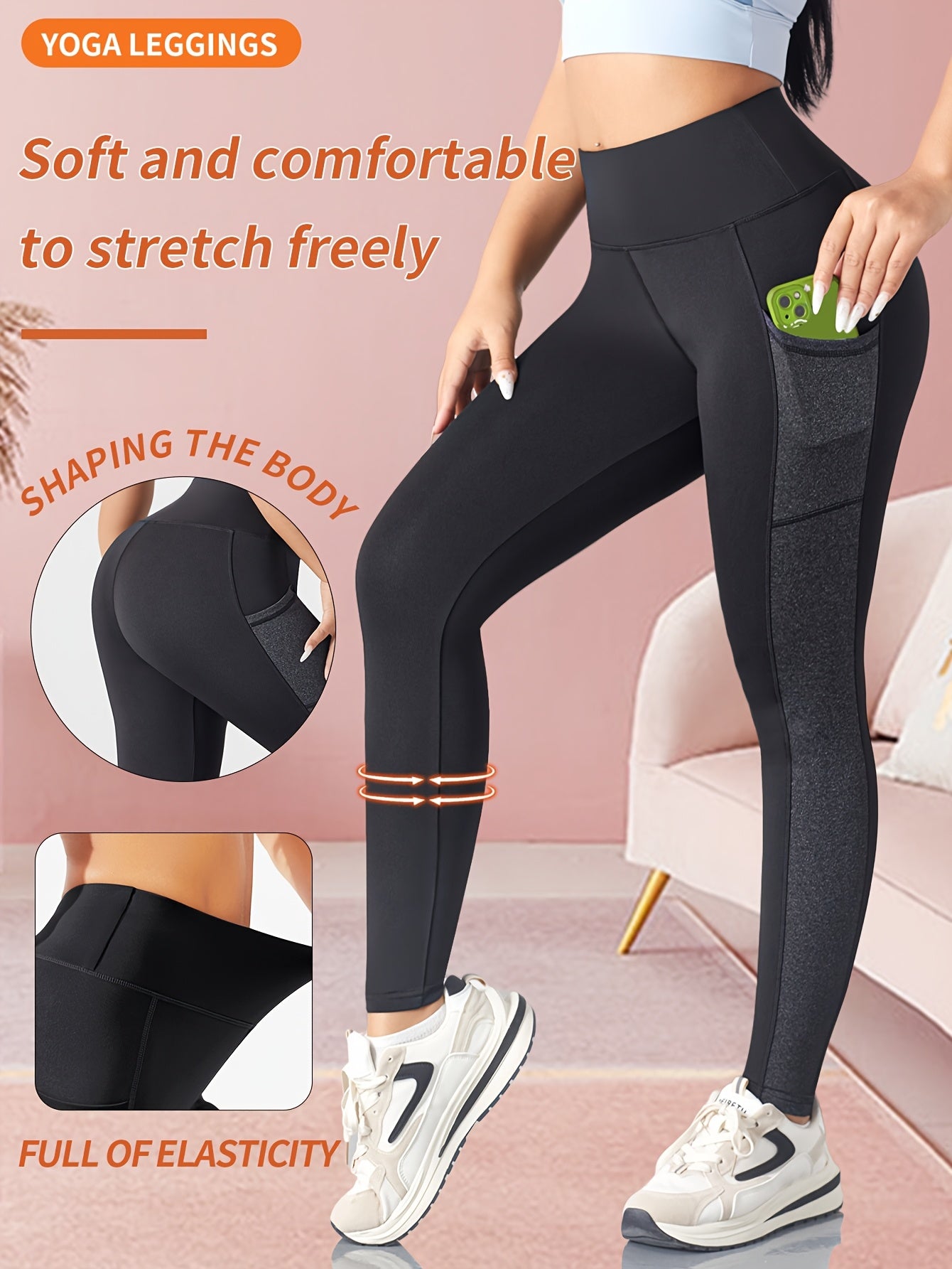 Womens Activewear Breathable High Waist Yoga Leggings