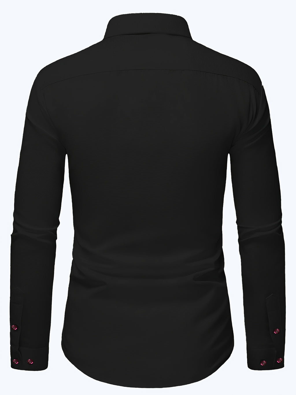 Mens Classic Formal Wrinkle-Resistant Business Long-Sleeve Button-Up Shirt