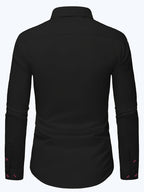 Mens Classic Formal Wrinkle-Resistant Business Long-Sleeve Button-Up Shirt