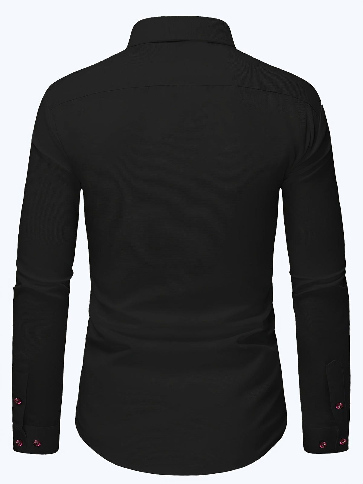 Mens Classic Formal Wrinkle-Resistant Business Long-Sleeve Button-Up Shirt