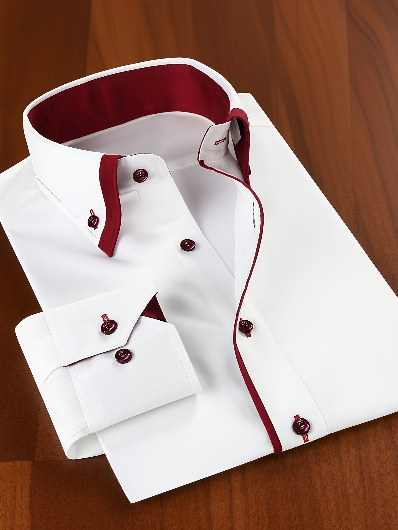 Mens Classic Formal Wrinkle-Resistant Business Long-Sleeve Button-Up Shirt