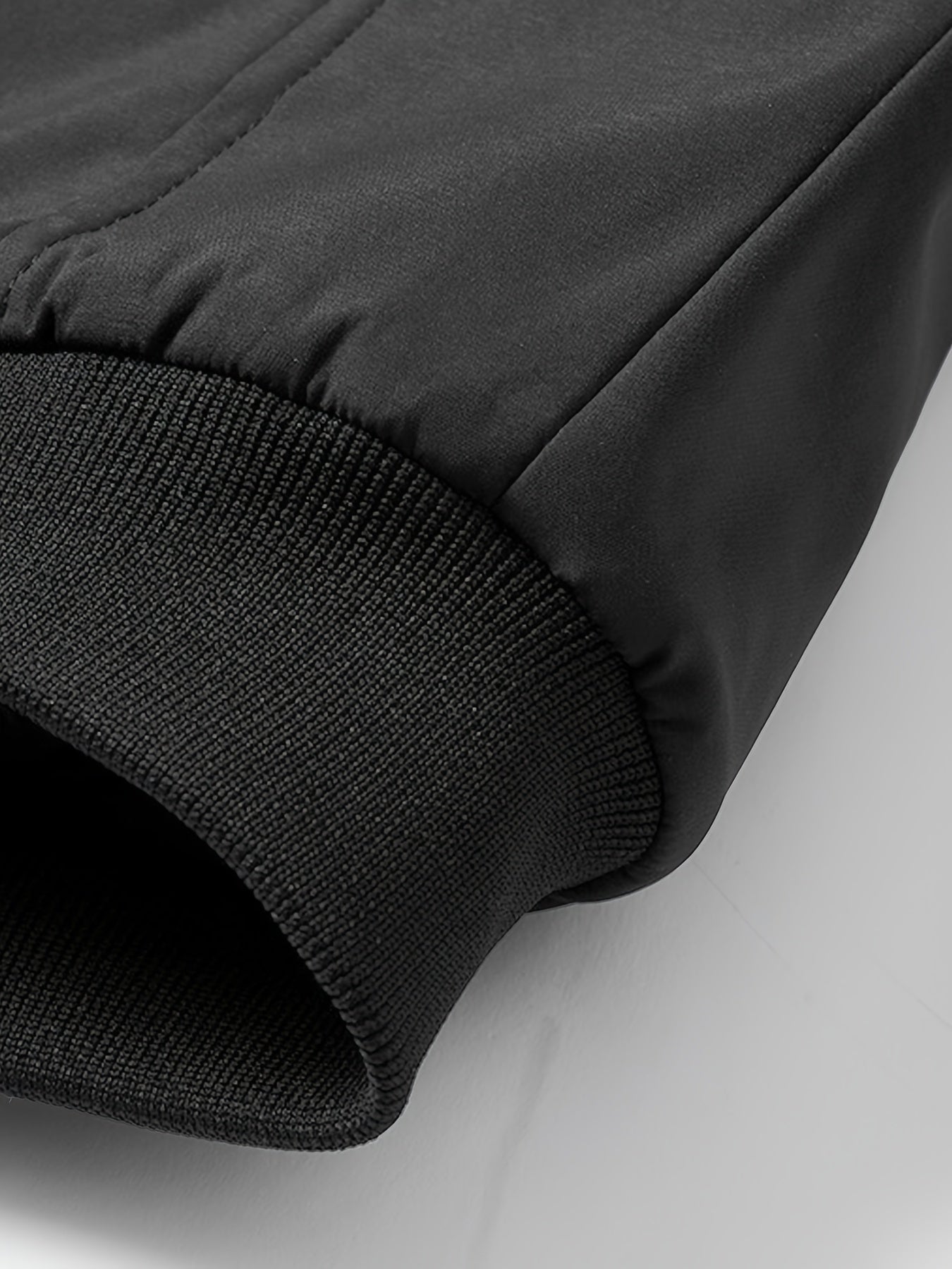 Mens Casual Solid Zip-Up Stand Collar Windbreaker Thermal Quilted Jacket