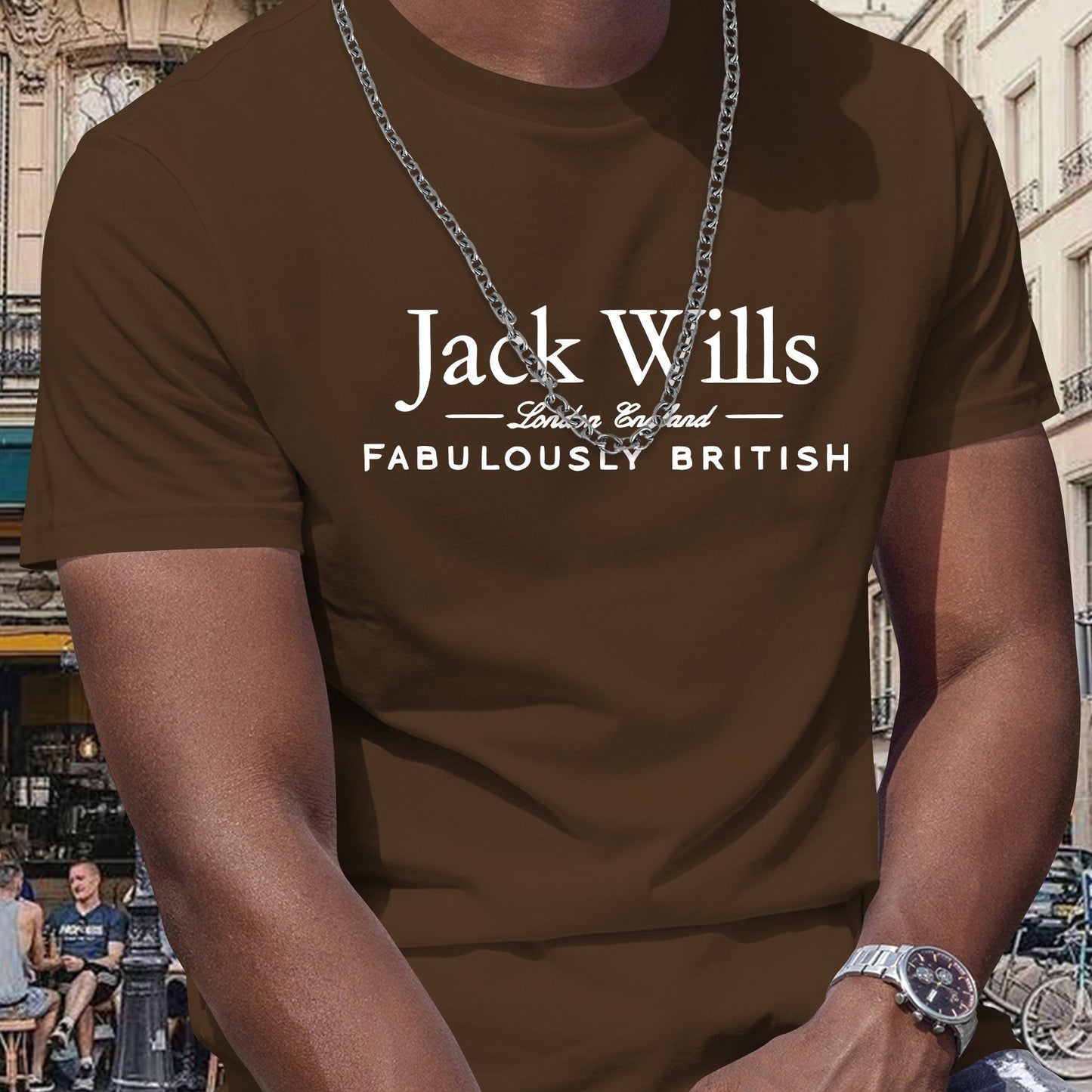 Mens Jack Wills "FABULOUSLY BRITISH" Graphic Short Sleeve Round Neck Casual Summer Tshirt