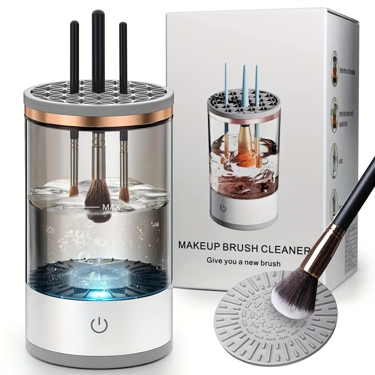 USB-Powered Makeup Brush Cleaner - Battery-Free Odourless Essential Beauty Tool