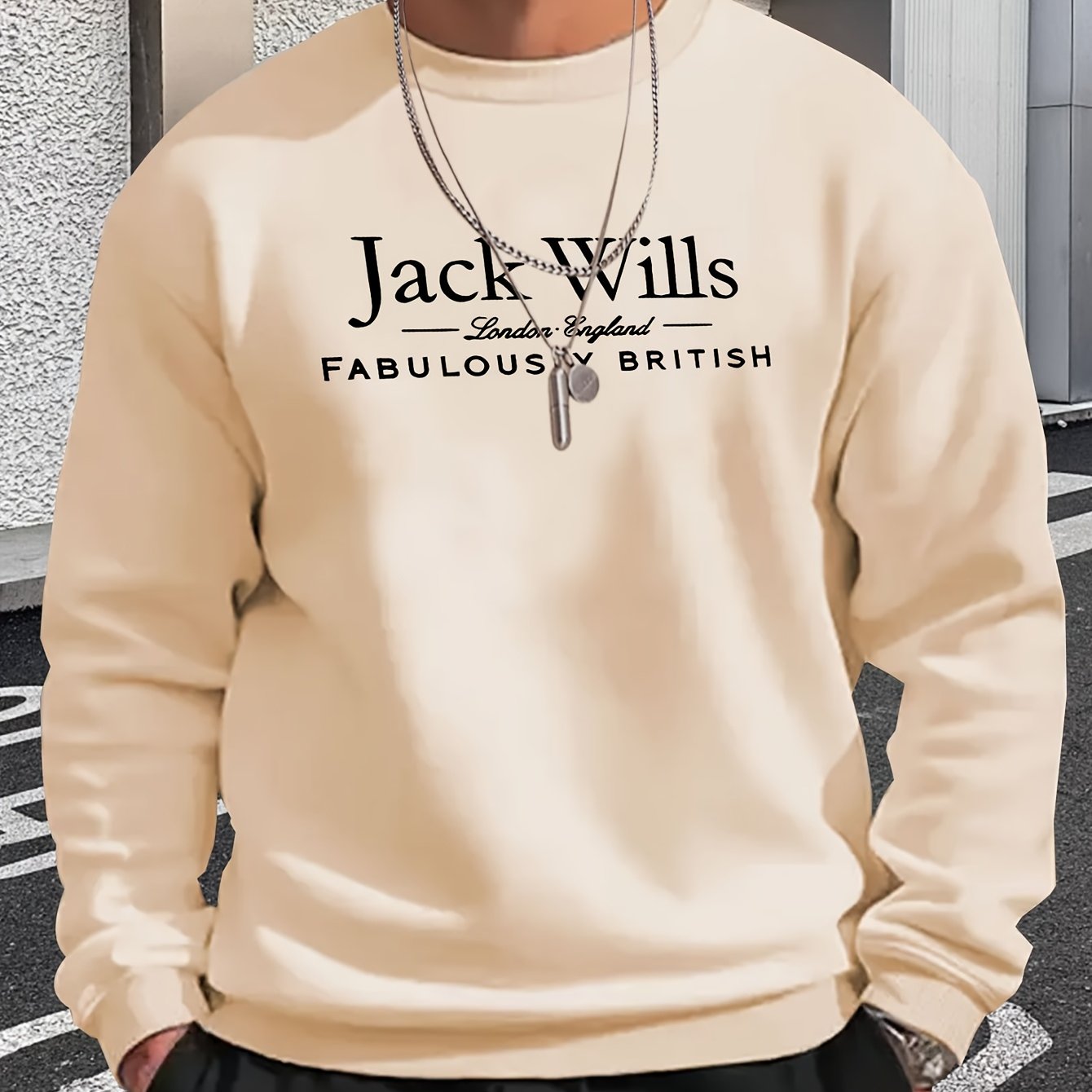 Mens Casual Crewneck Streetwear Style Sweatshirt