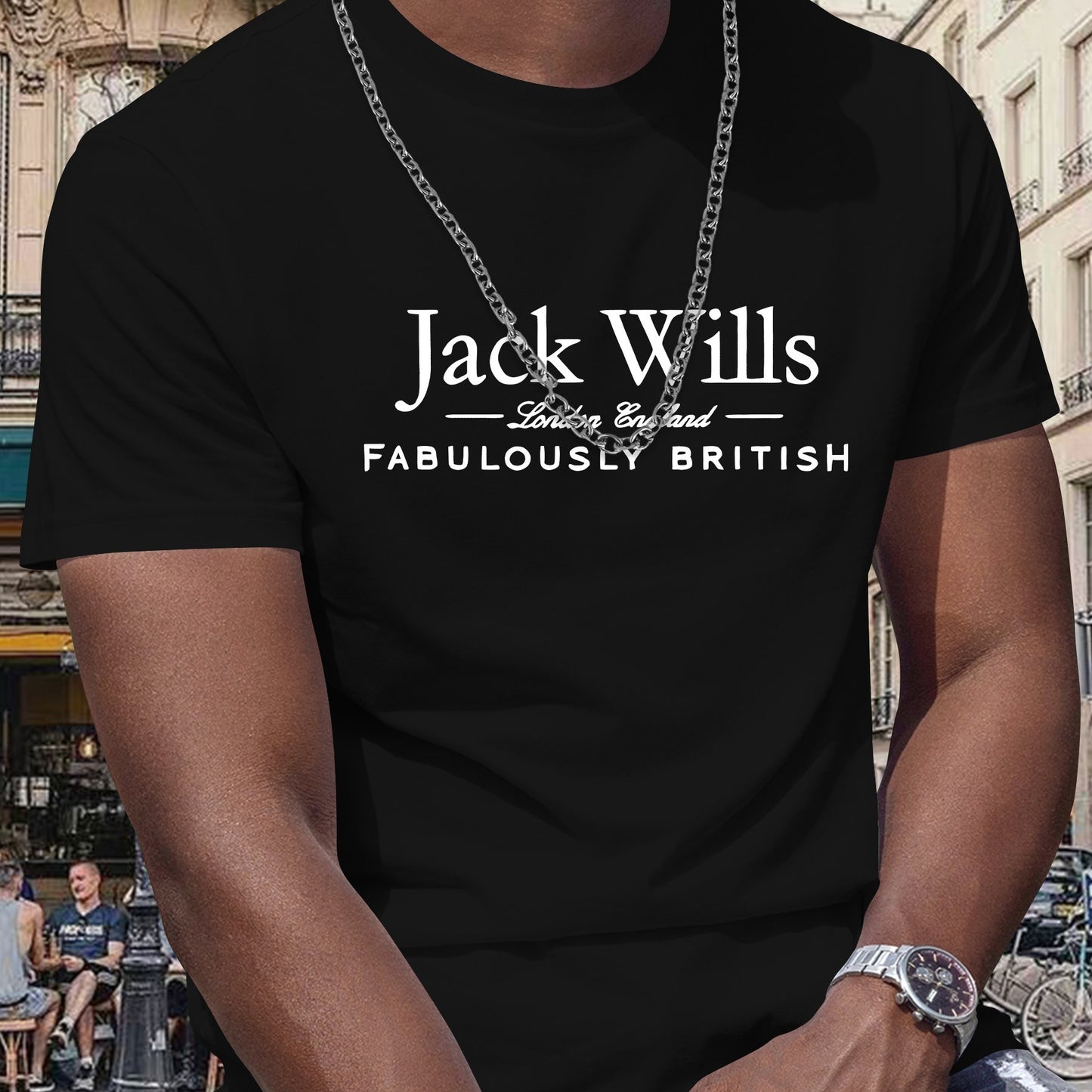 Mens Jack Wills "FABULOUSLY BRITISH" Graphic Short Sleeve Round Neck Casual Summer Tshirt