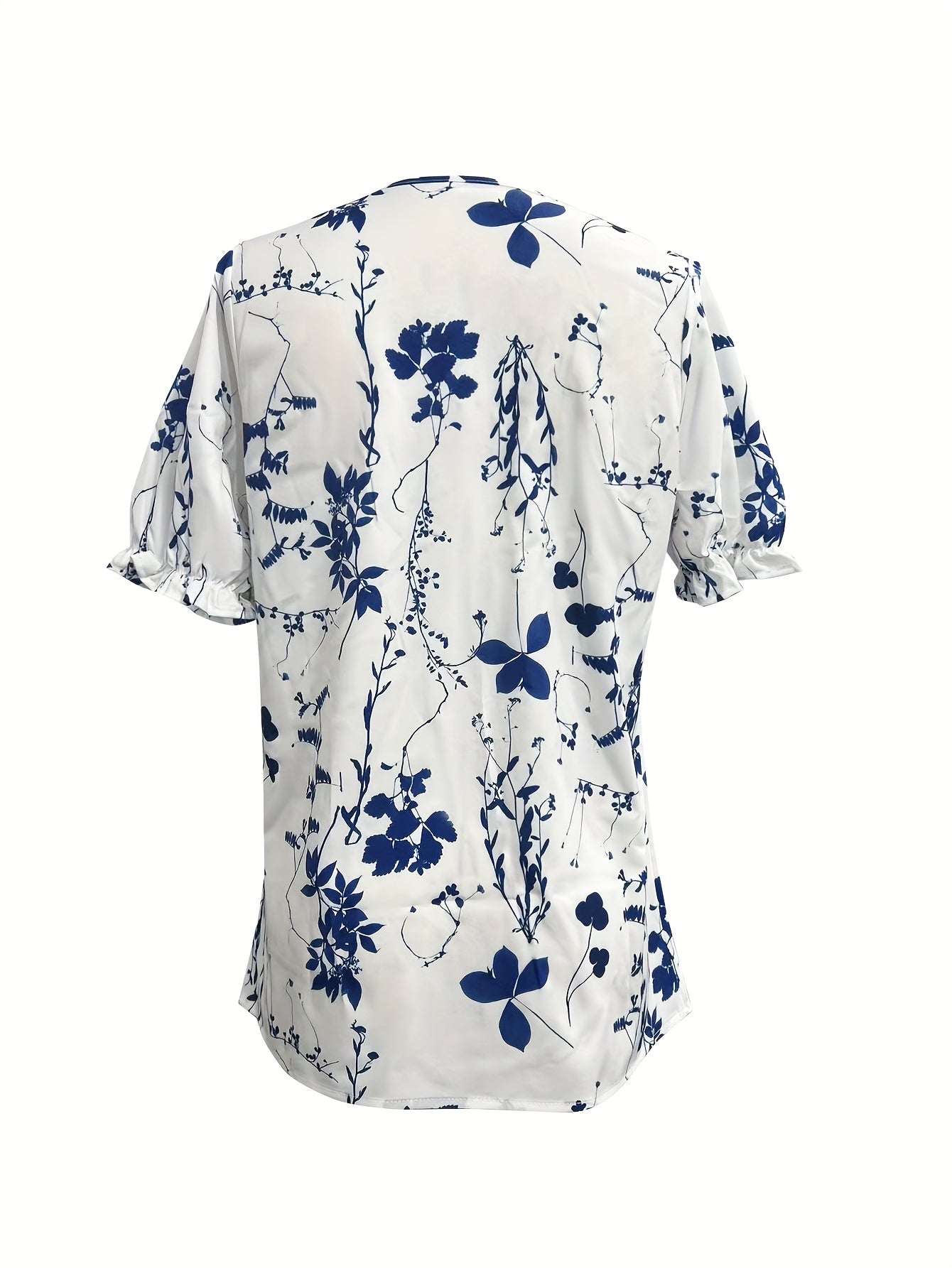 Womens Lace Patchwork Casual Floral Print Summer Top