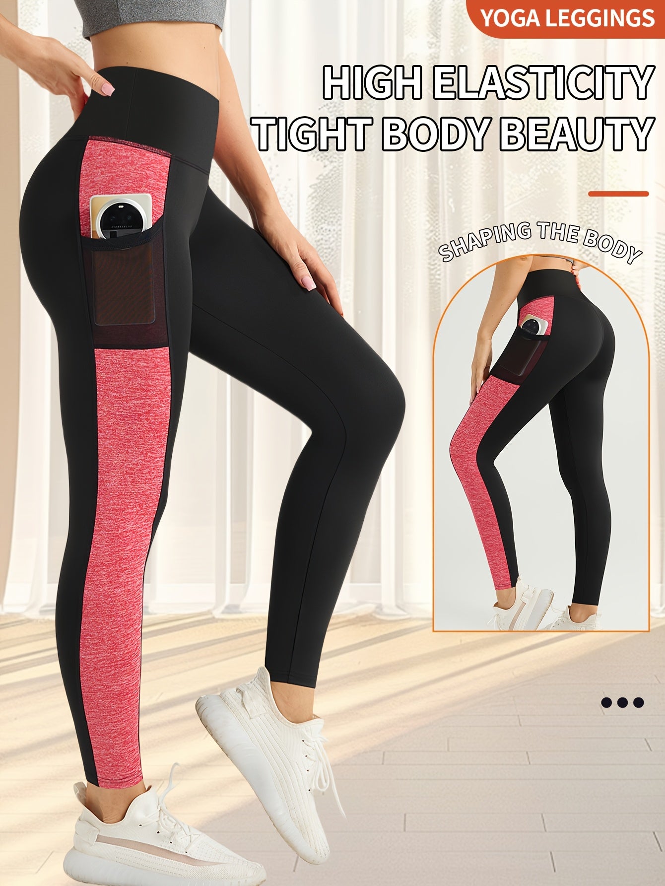 Womens Activewear Breathable High Waist Yoga Leggings