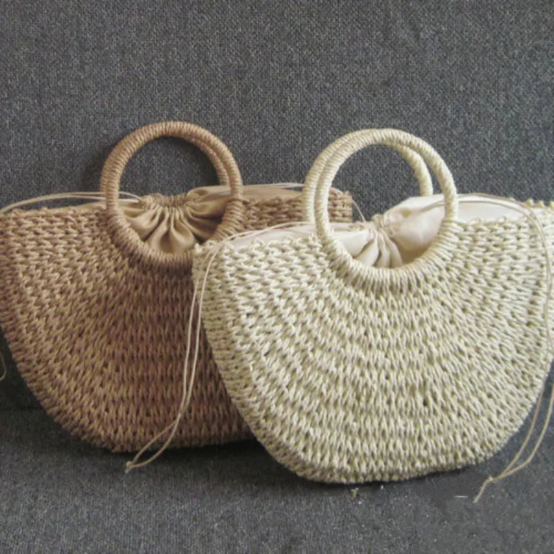 Womens Handmade Straw Bag