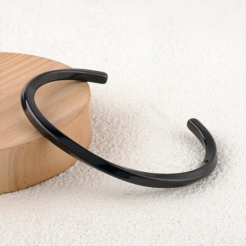 Unisex Stylish Stainless Steel Mobius Open Bangle