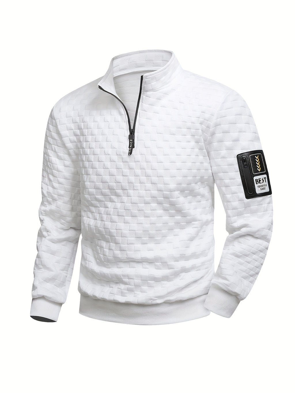 Mens Casual Long Sleeve Loose Fit Round Neck Breathable Knit Sweatshirt