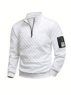 Mens Casual Long Sleeve Loose Fit Round Neck Breathable Knit Sweatshirt