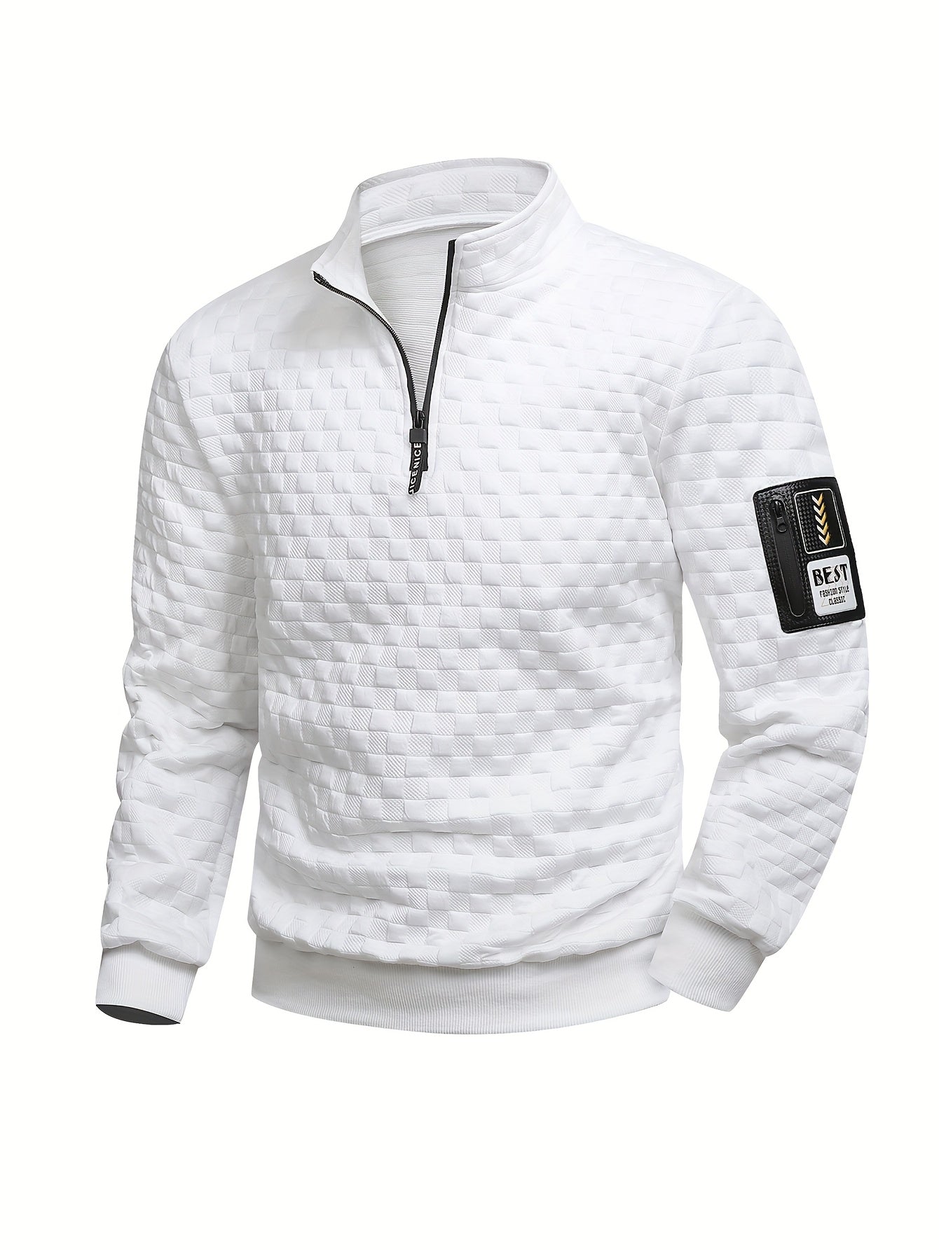 Mens Casual Long Sleeve Loose Fit Round Neck Breathable Knit Sweatshirt