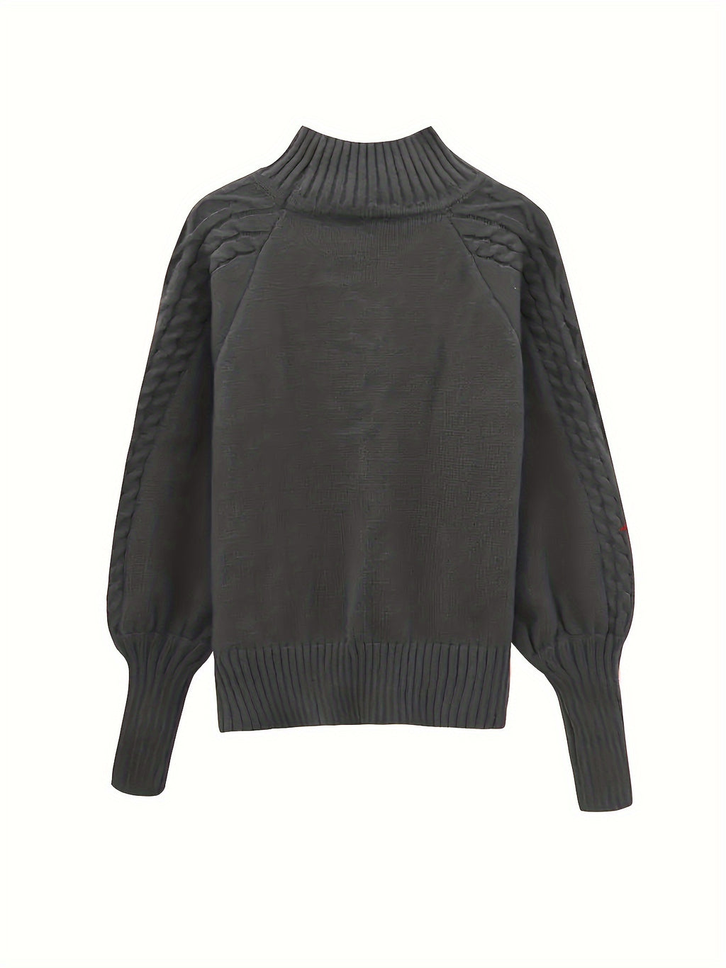 Womens Casual Knitted Long Sleeves High Collar Pullover Jumper