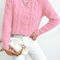 Womens Casual Chunky Drop Shoulder High Elasticity Round Neck Pullover Jumper
