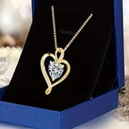 Womens 18K Gold Plated Elegant Heart Pendant Necklace
