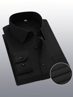 Mens Classic Business Formal Button-Up Long Sleeve Dress Shirt