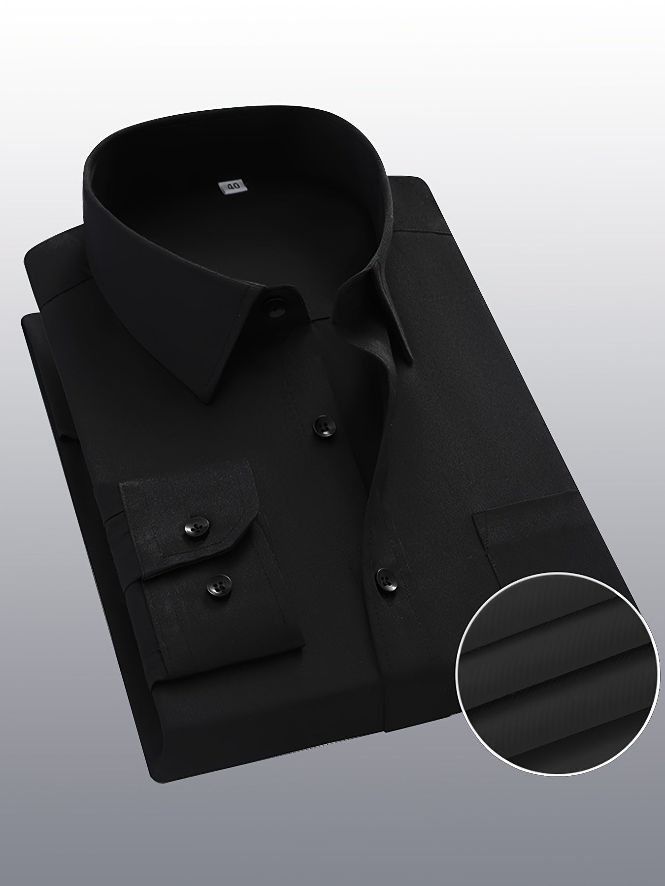 Mens Classic Business Formal Button-Up Long Sleeve Dress Shirt