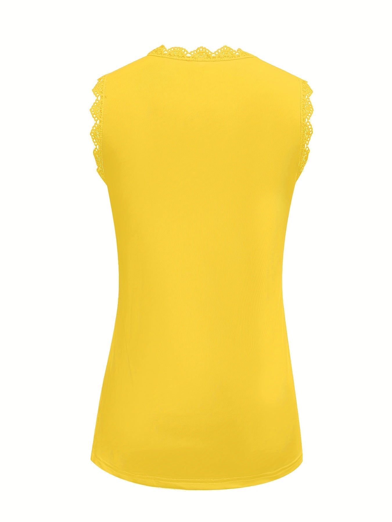 Womens Elegant Sleeveless Lace Round Neck Summer Top