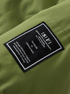 Mens Heavy-Duty Full-Zip Closure Stand Collar Windproof Loose-Fit Puffer Jacket