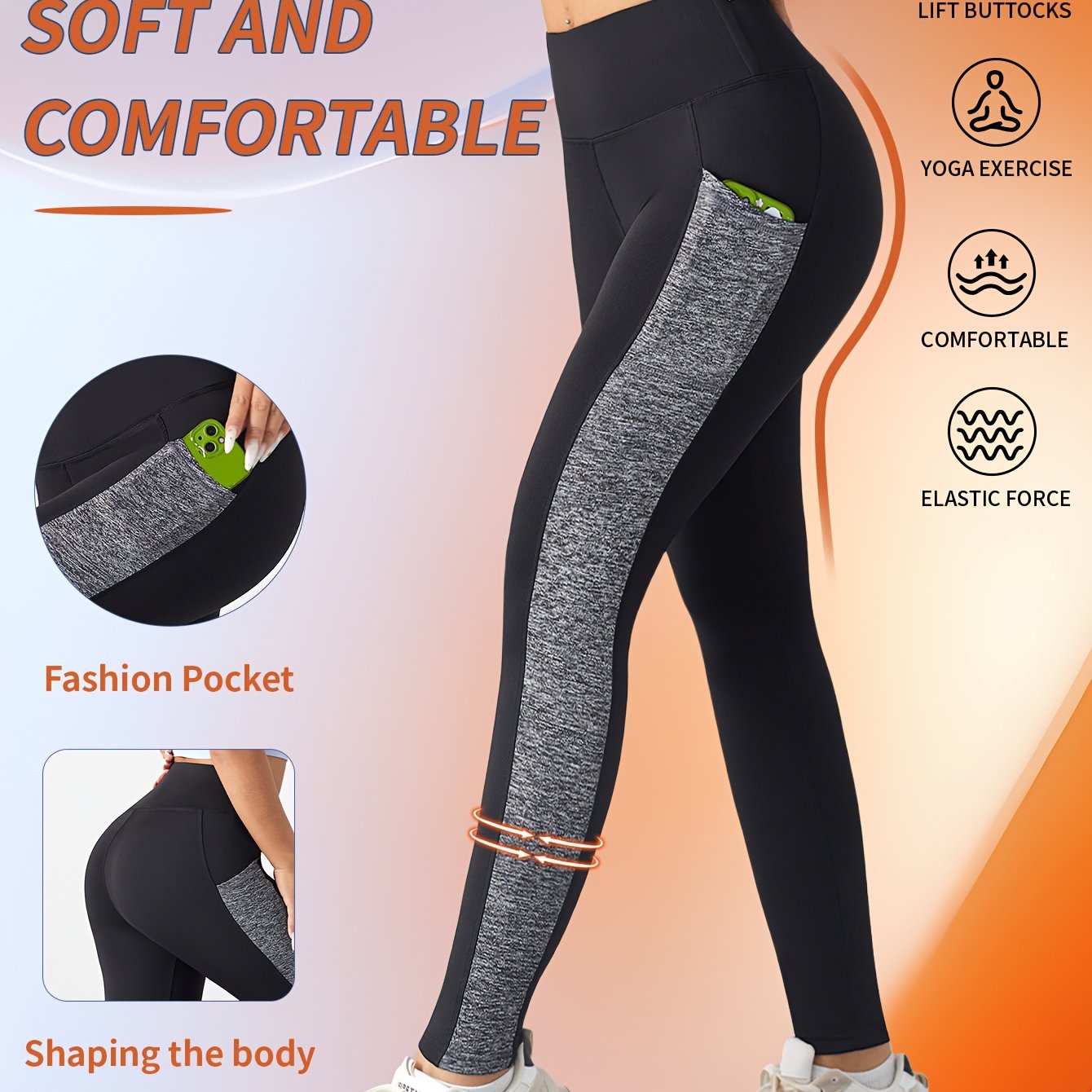 Womens Activewear Breathable High Waist Yoga Leggings