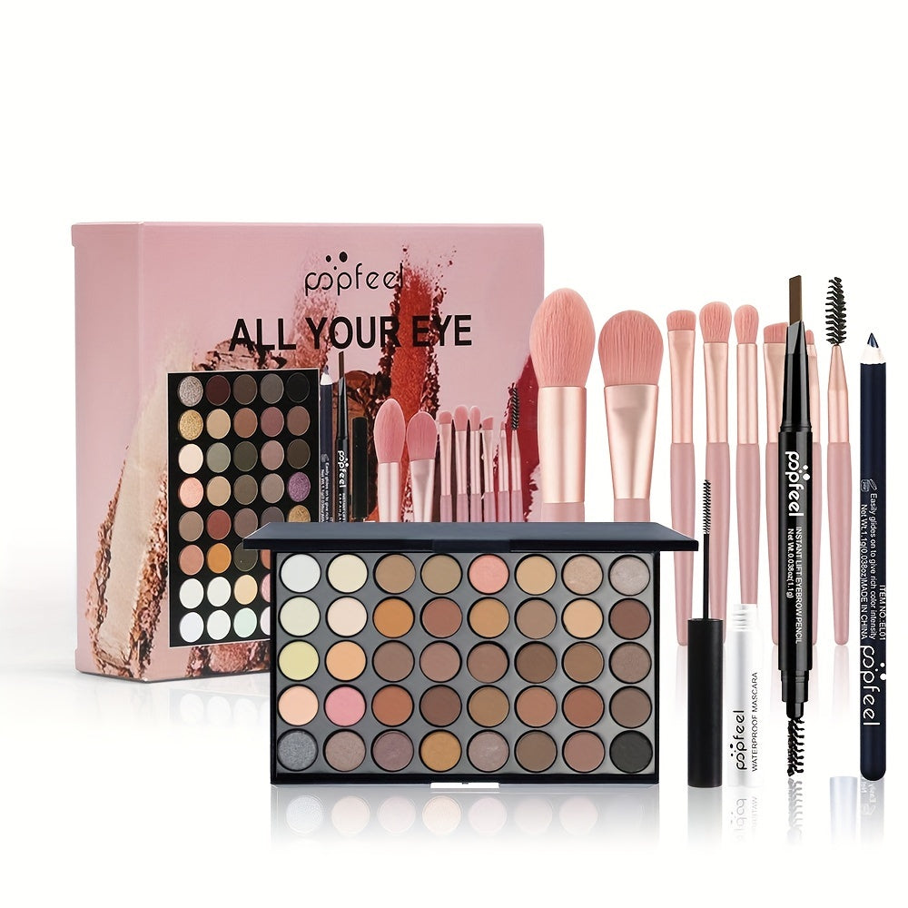 Eye Makeup Set Gift Box With Matching Brushes