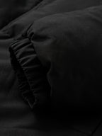 Mens Heavy-Duty Full-Zip Closure Stand Collar Windproof Loose-Fit Puffer Jacket